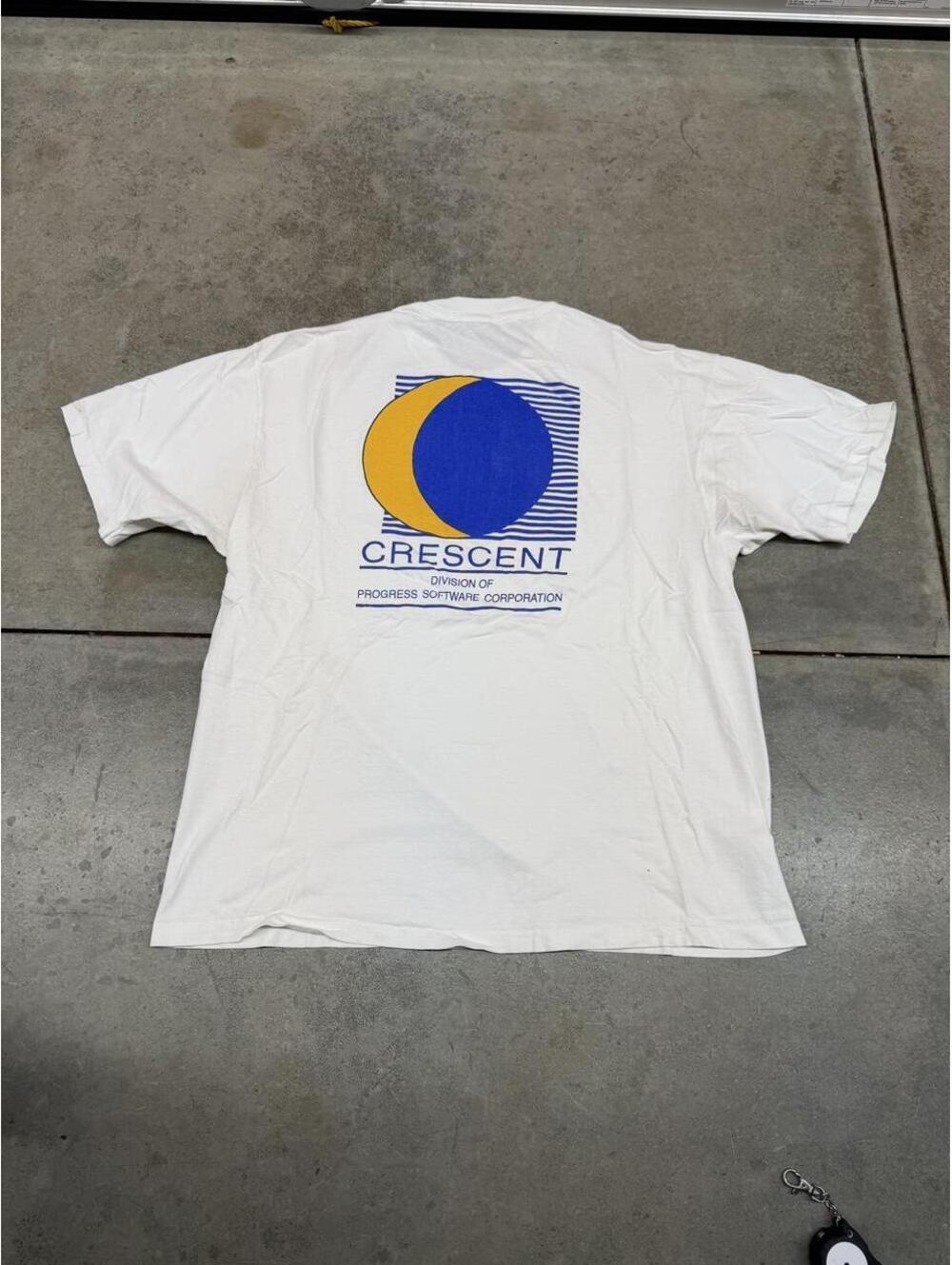 vintage crescent division of progress software corporation tech white shirt xl - Picture 1 of 5